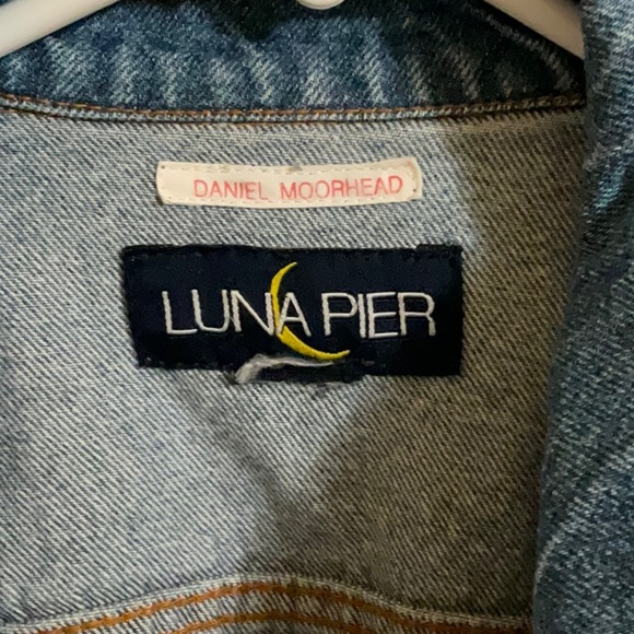 L.L. Bean Blue Jean Jacket with Cropped Sleeves - Picture 4 of 5